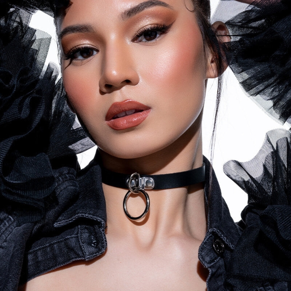 AKIRA Black and Silver Choker Necklace New